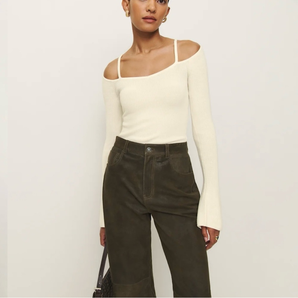 NWT Reformation Romey Regenerative Merino Ribbed Sweater